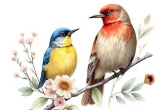 create digital drawings of botanical, animals and birds