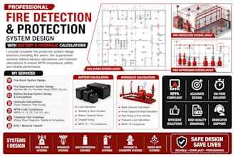 design fire detection and protection systems with  calculation