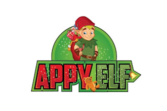design super mascot santa mobile game logo