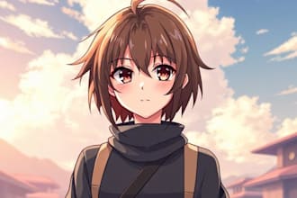 draw your character in cartoonish or marvel or anime style