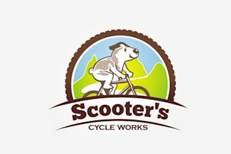 design artwork scooters cycle work logo