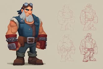 do 2d game character design and animation