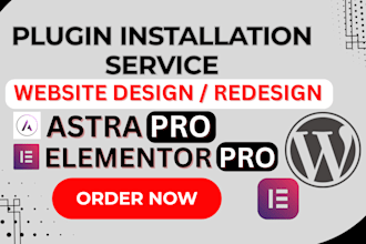 design a fast, SEO ready business website using elementor pro and astra