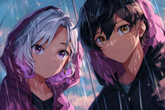 do anime fanart, digital art, vtuber, couple art and cartoon my style