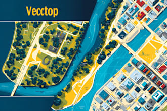 draw map illustration vector illustration vector map