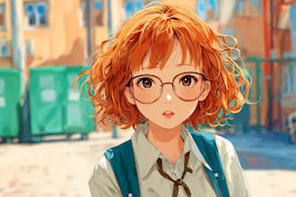 draw your character in cartoonish or marvel or anime style