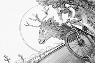 draw illustrations in black and white, characters, objects