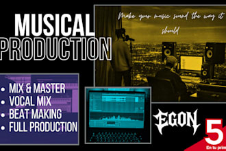 produce your reggaeton, trap or afrobeats track with mix and master