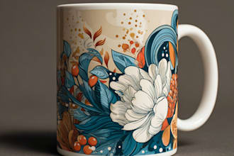 make a coffee mug design for merch