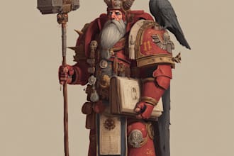 draw a fantasy or warhammer 40k character