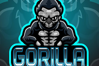 do awesome godzilla esport mascot logo design with business