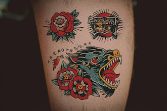 do traditional or old school tattoo designs for you