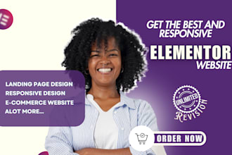 design wordpress elementor website redesign elementor website, landing page seo