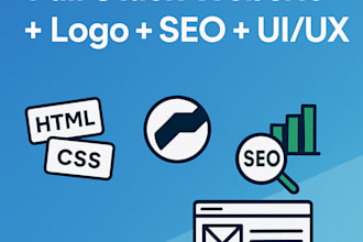 create a full stack website with custom logo SEO and modern UI UX design