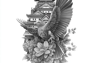 design professional japanese, asian style tattoo design