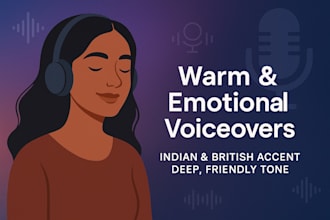 your cute, friendly voice with a touch of warmth and depth