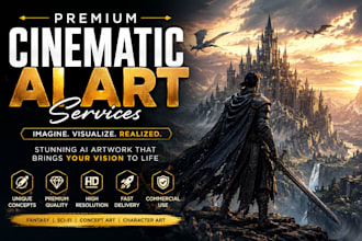 create cinematic ai art and fantasy illustrations