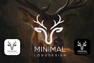 design hunting fishing outdoor and deer logo