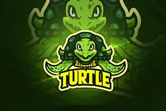 make turtle mascot logo for your company