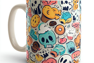 do an custom mug design or coffee mug design