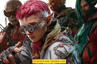 design game character, cyberpunk or game character