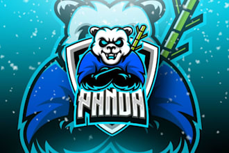 make mascot bear cartoon panda logo and t shirt design