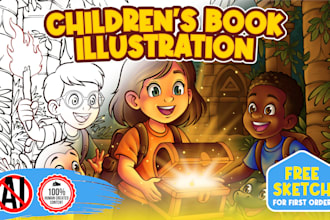 design children book illustration and children book cover