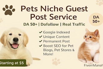 seo optimized pet blog and artical on animal care dogs cats and pets