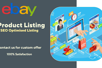 do ebay listing, seo optimised listing, ebay product listing