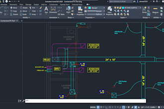 draw mechanical and electrical drawings for permit