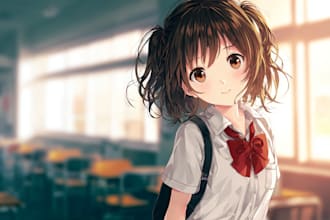 draw character sheet in anime style