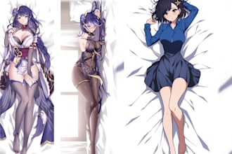 dakimakura waifu ikemen body pillow fanart vtuber anime character oc swf