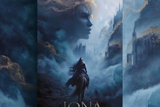 create an epic fantasy book cover design or ebook cover