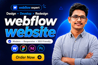 design or redesign a webflow website or convert figma to webflow