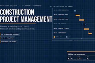 prepare construction plans wbs gantt chart and budgets
