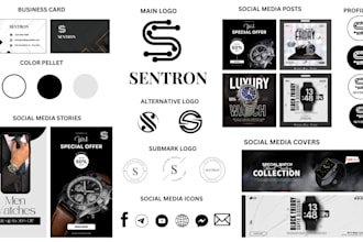 make a complete luxury branding kit with premium logo