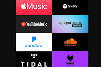promote bandcamp music spotify music apple tidal, amazon music for streams