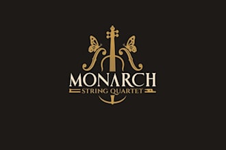 design professional string quartet logo