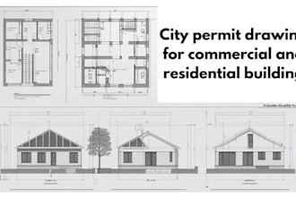 create city permit drawings for commercial and residential building