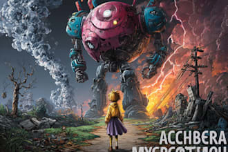 design awesome custom mecha, cyborg and robot character