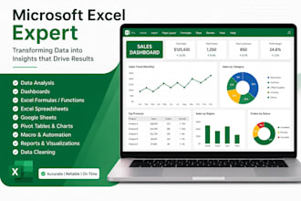 do advanced excel data analysis and interactive  dashboards