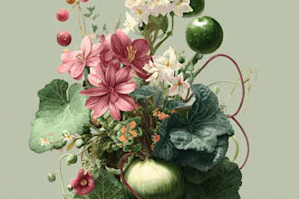 draw flowers, trees or botanical illustration