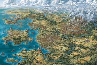 draw event, tourist, and fantasy map illustration