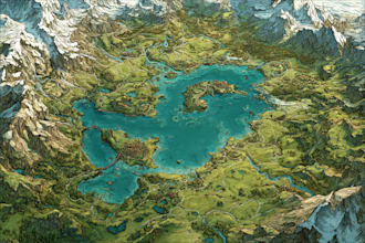 do medieval fantasy map, isometric vector map illustrations