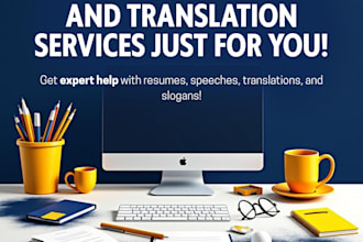 create a beautiful resume cover latter speech translation business name slogan