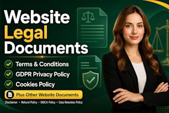 write terms and conditions, terms of use, gdpr compliant privacy policy, eu, UK