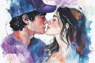 paint watercolor paintings and digital illustrations