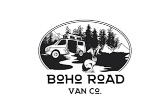 design awesome slow road van company logo