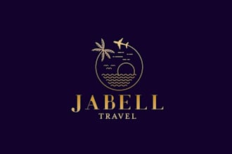 design modern resort travel agency logo