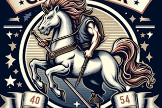 design high quality vintage centaur mascot logo  with t shirt design